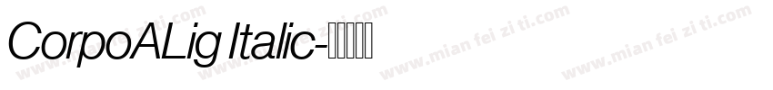 CorpoALig Italic字体转换